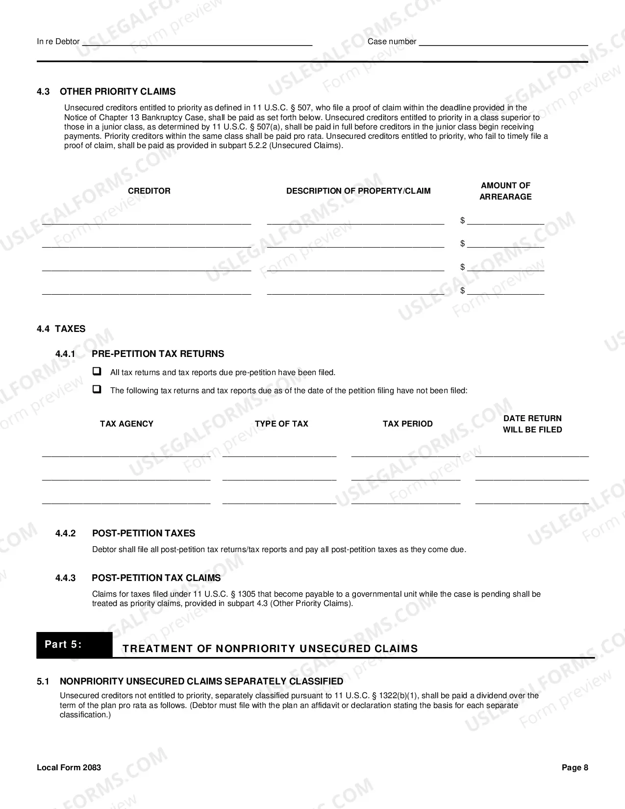 Preview Ch 13 Plan (effective 12/1/2017)