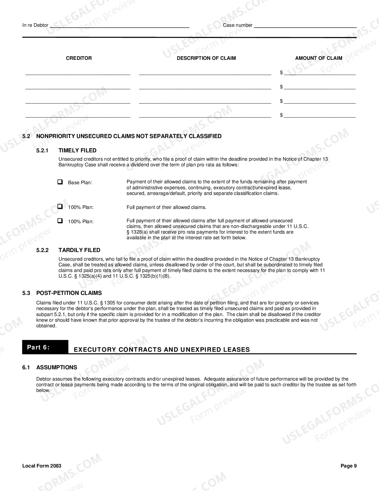 Preview Ch 13 Plan (effective 12/1/2017)