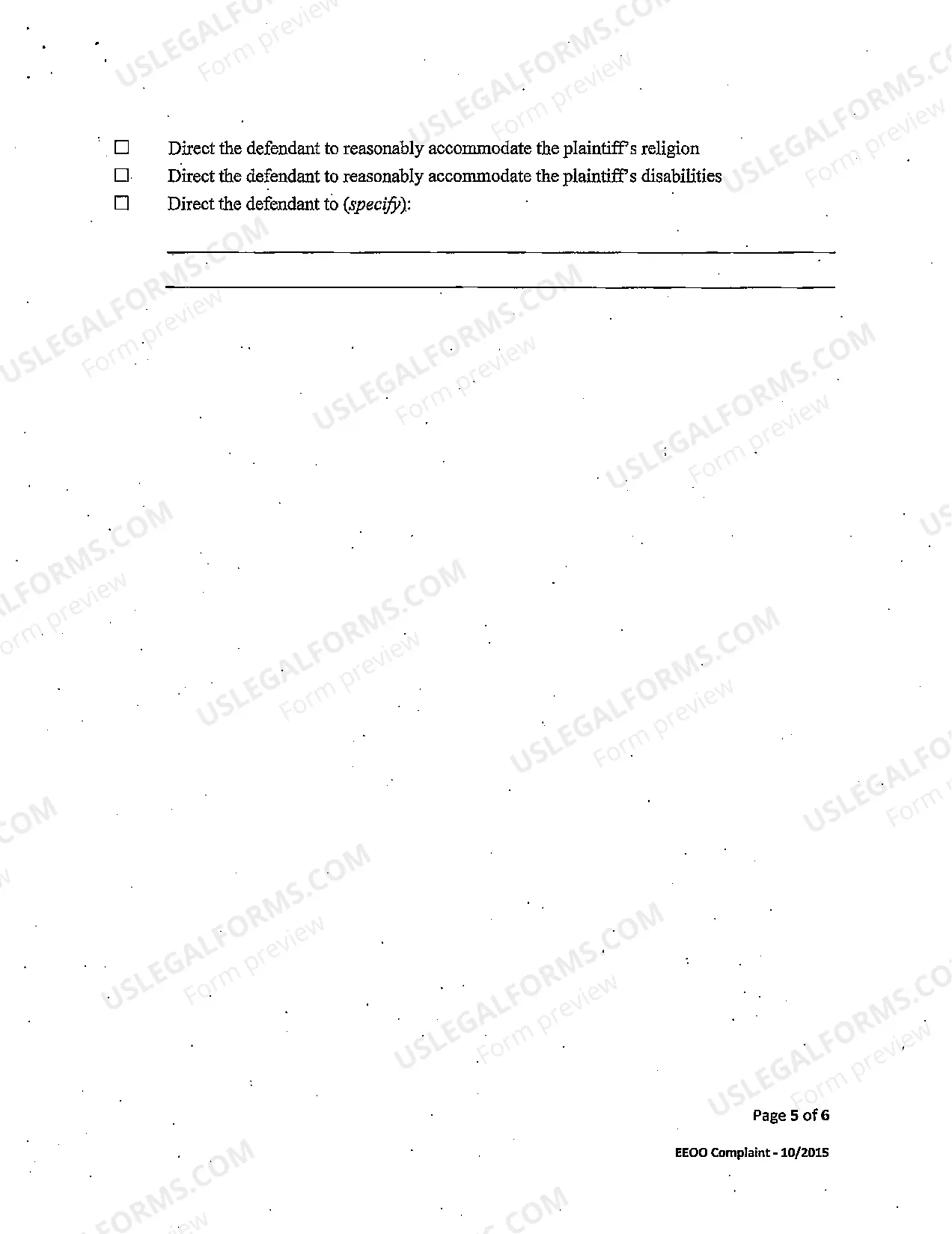 Preview Complaint - EEOO - (pro se)