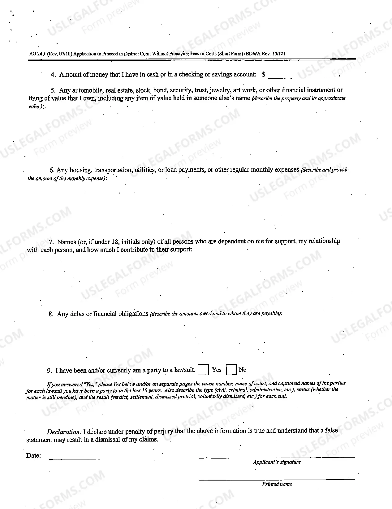 Preview Complaint - Social Security - (pro se)