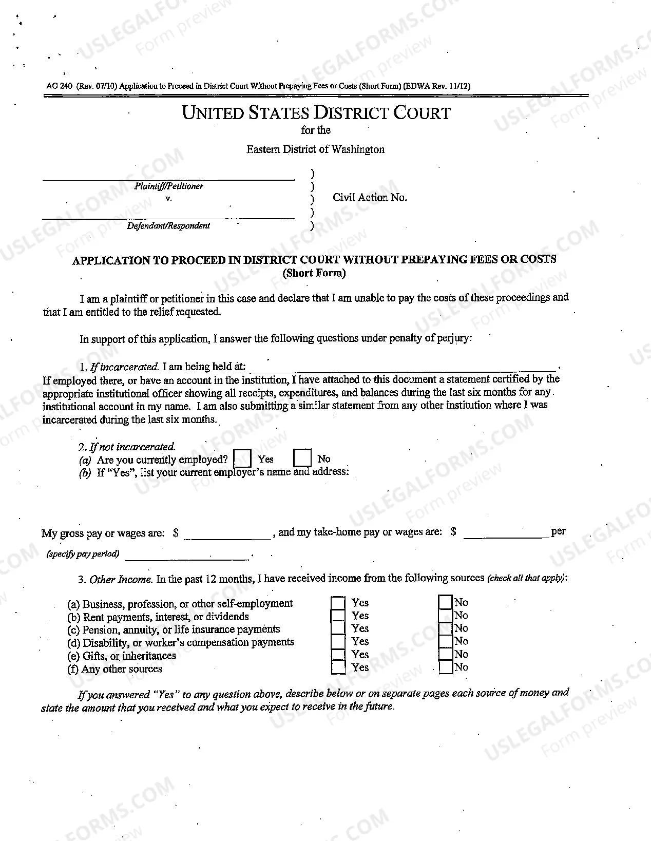Preview Complaint - Social Security - (pro se)
