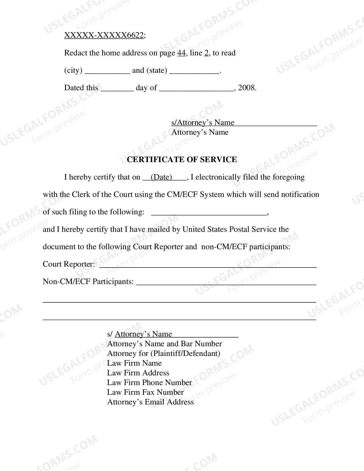 Preview Transcript Redaction Request