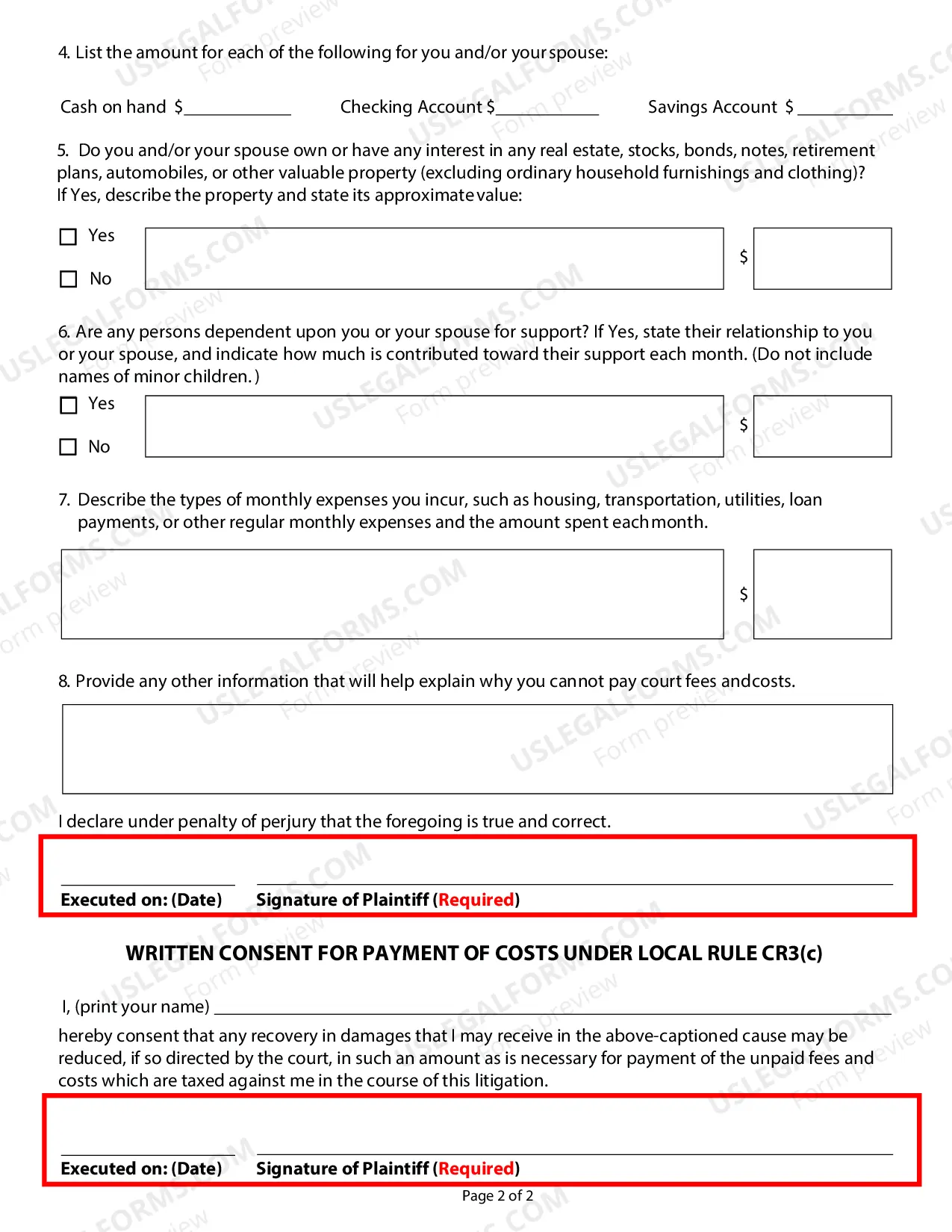 Preview IFP Application with Written Consent