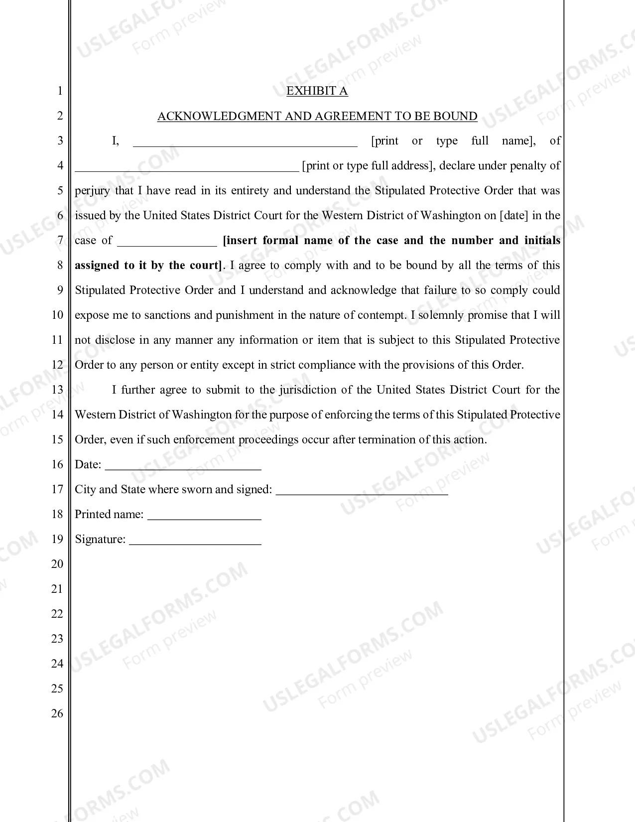 Preview Model Stipulated Protective Order