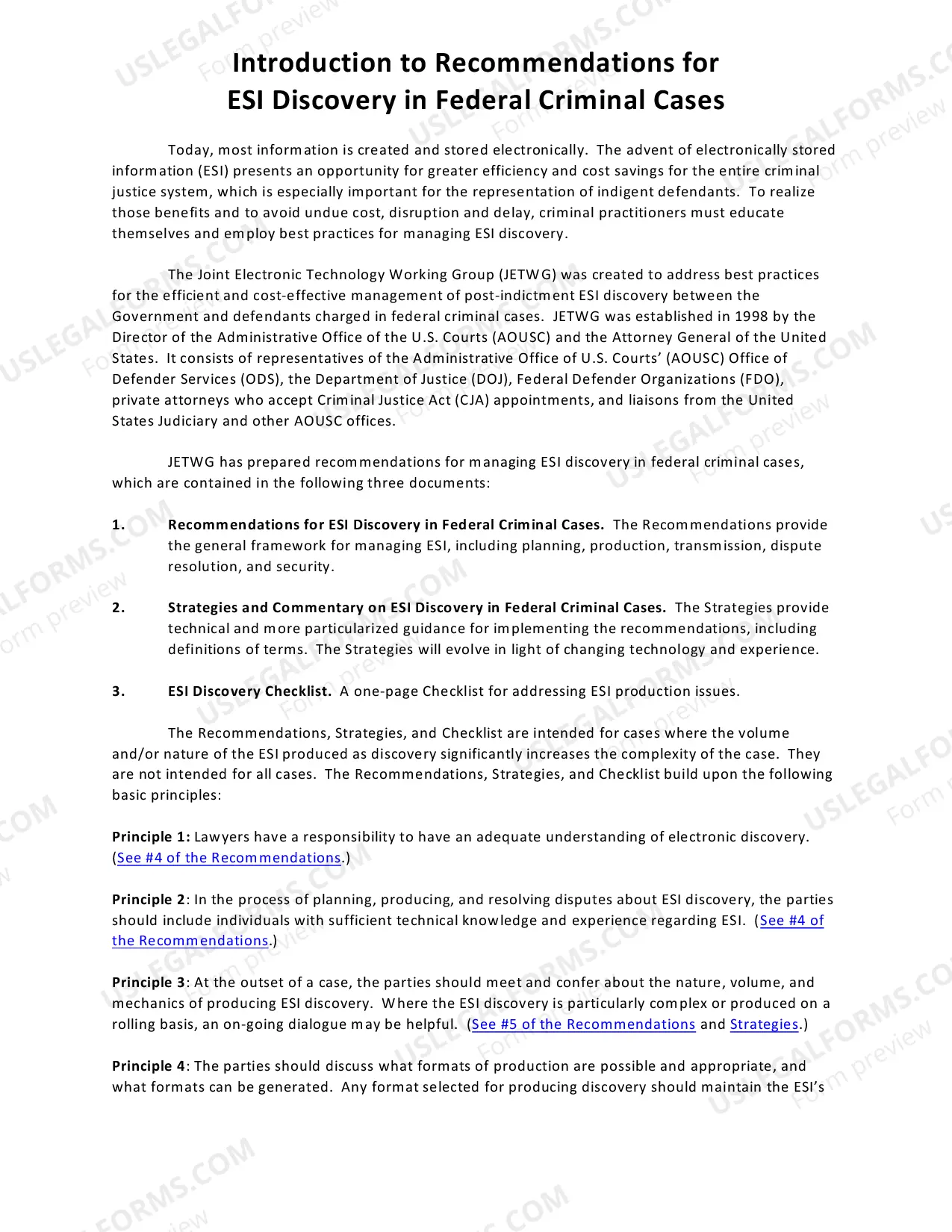 Preview Best Practices for Electronic Discovery in Criminal Cases