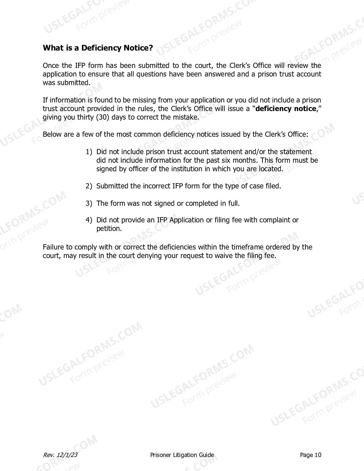 Preview Prisoner Litigation Manual