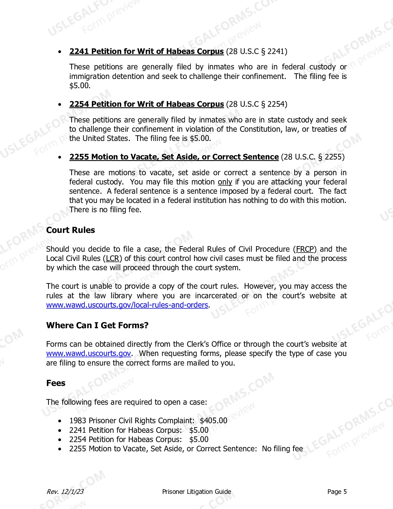 Preview Prisoner Litigation Manual