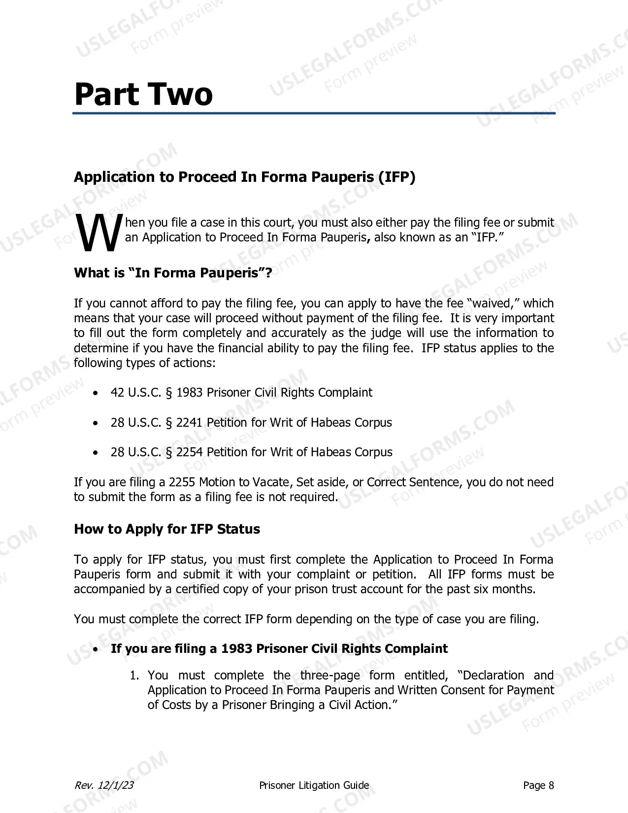 Preview Prisoner Litigation Manual