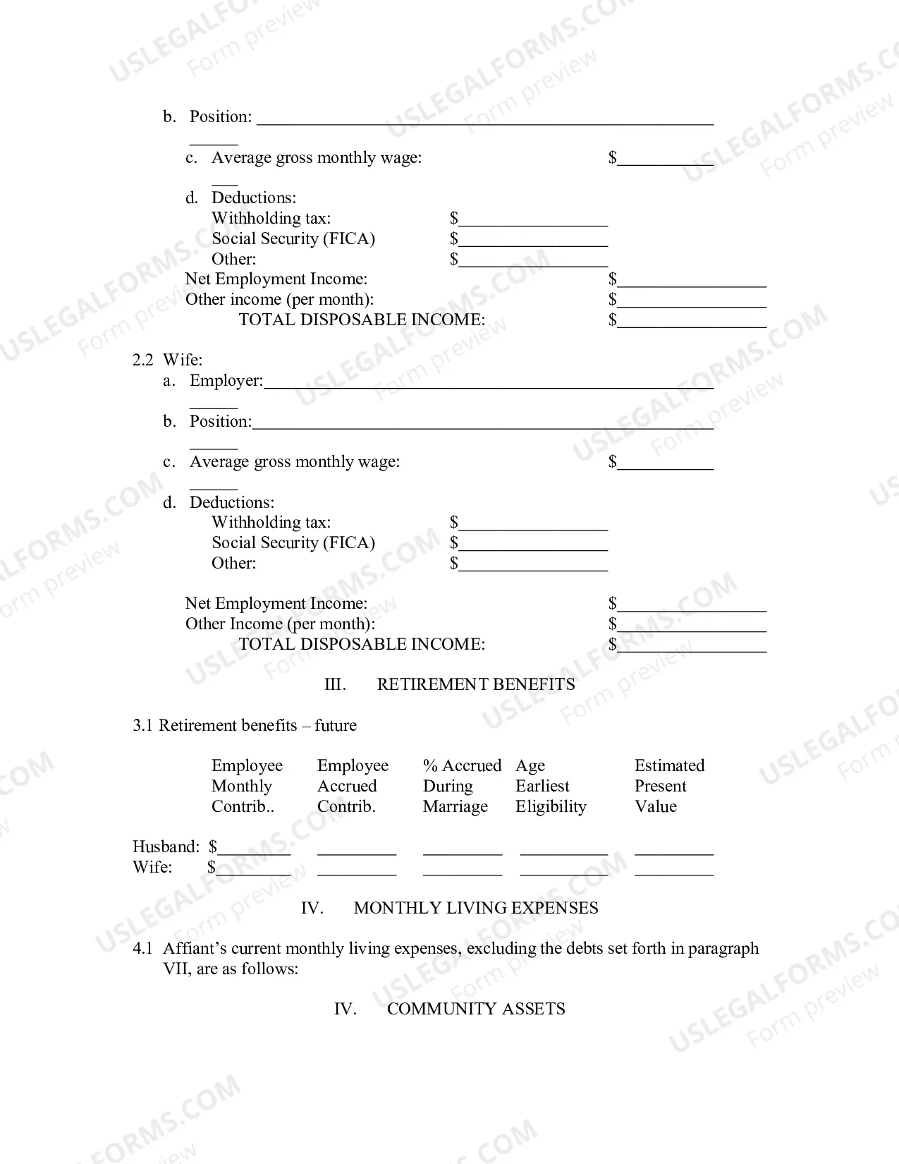 Preview Pretrial Affidavit