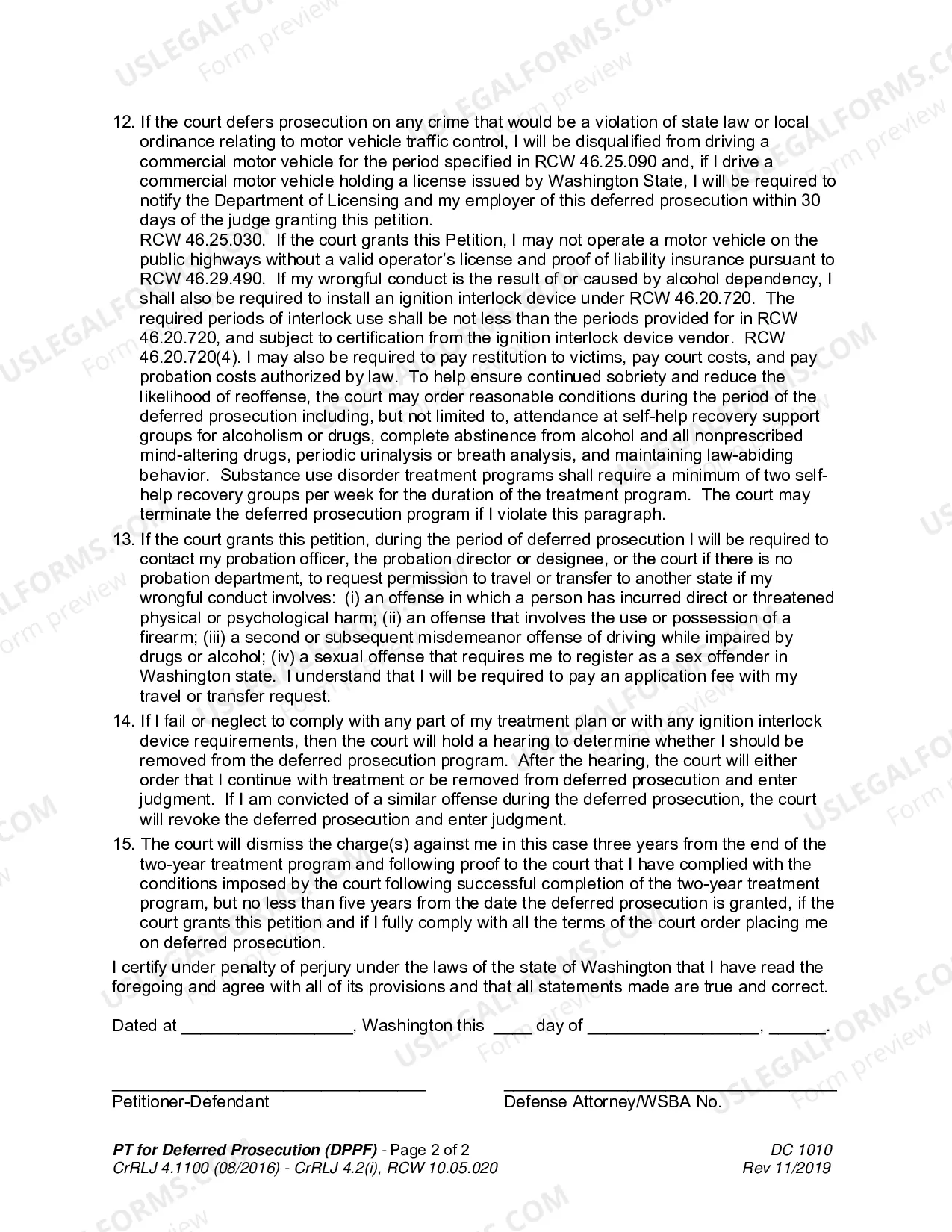 Preview Petition For Deferred Prosecution