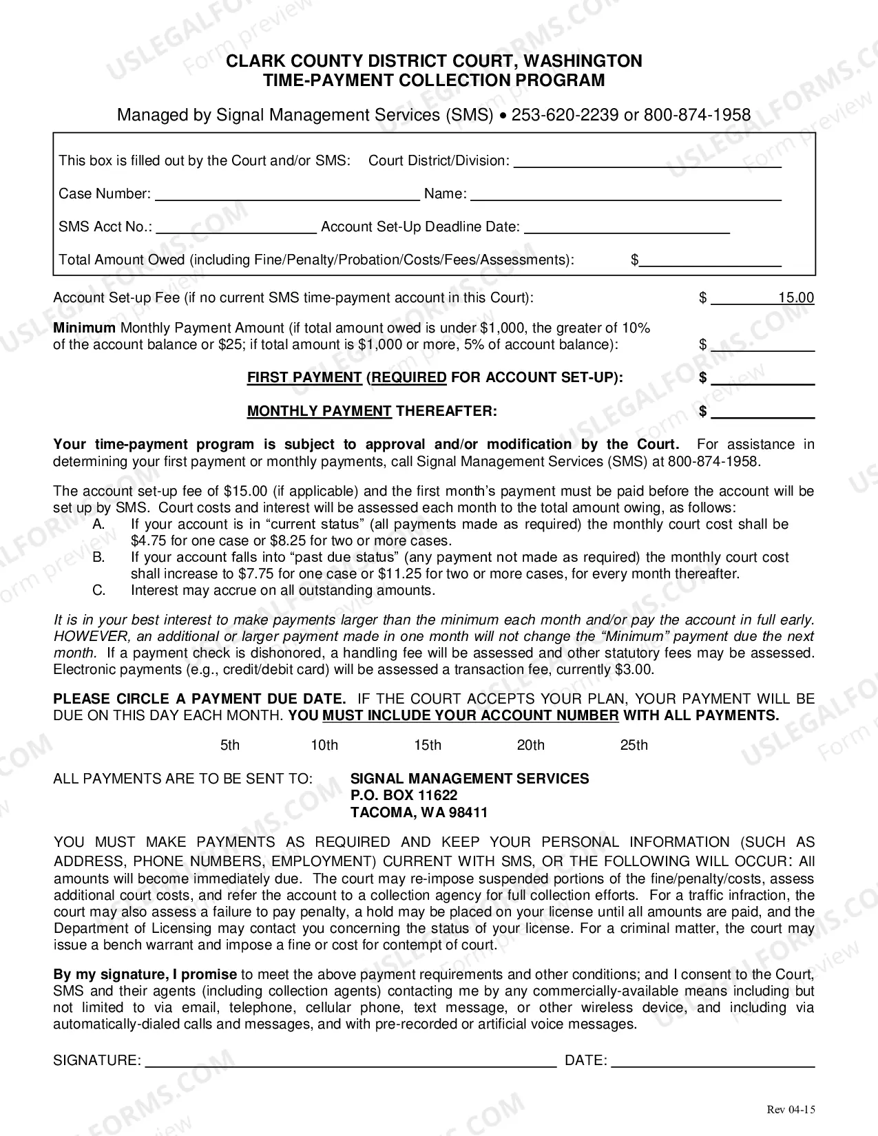 Preview Signal Time Payment Application(PDF)
