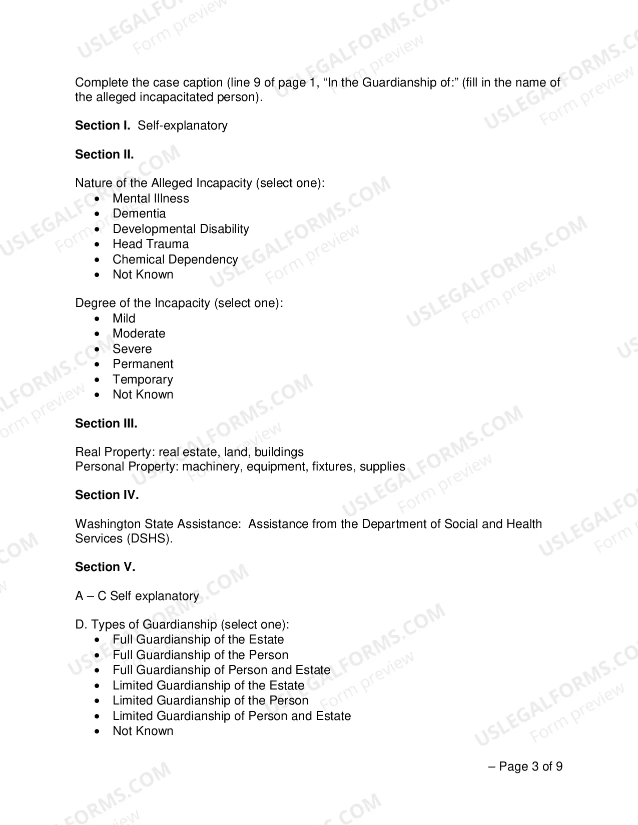 Preview Establishing A Guardianship