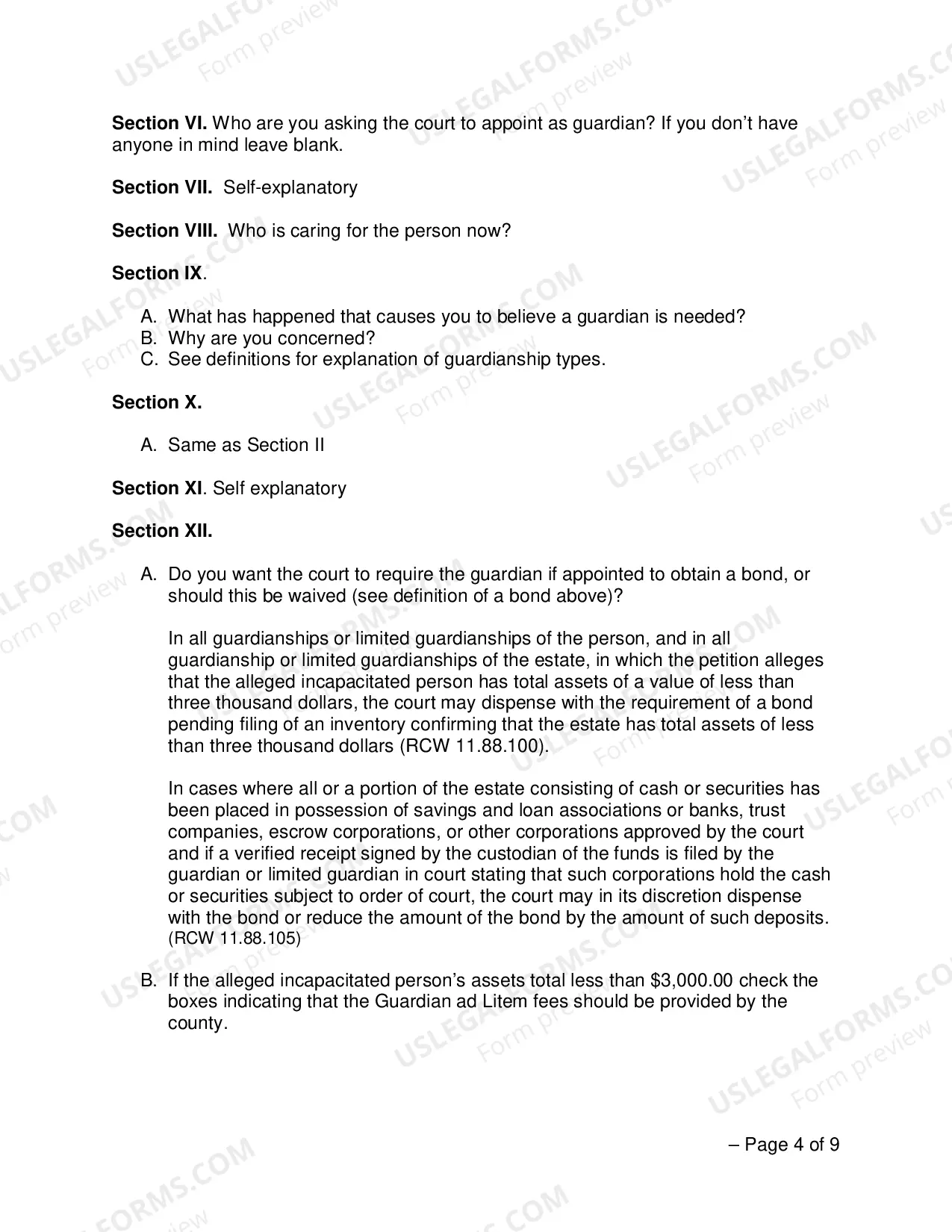 Preview Establishing A Guardianship