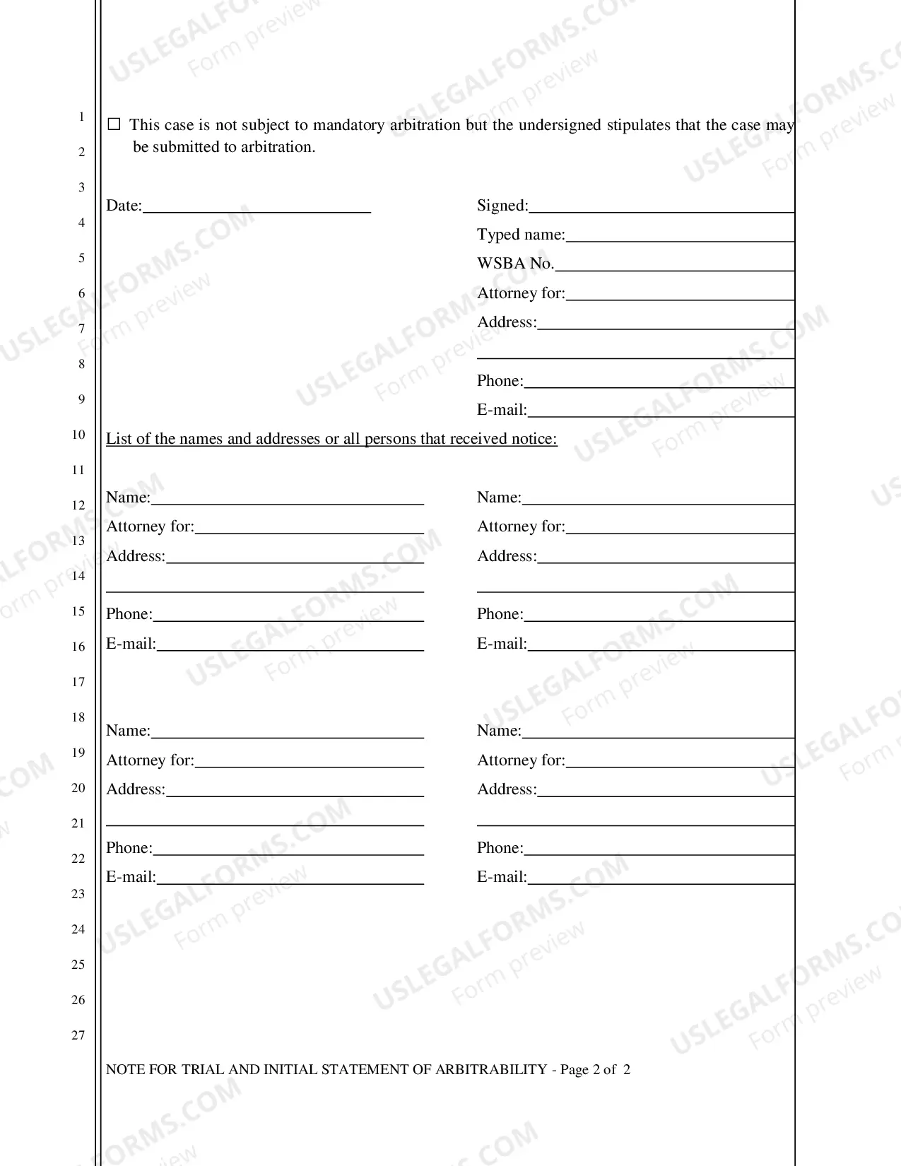 Preview Note For Trial And Initial Statement of Arbitrability