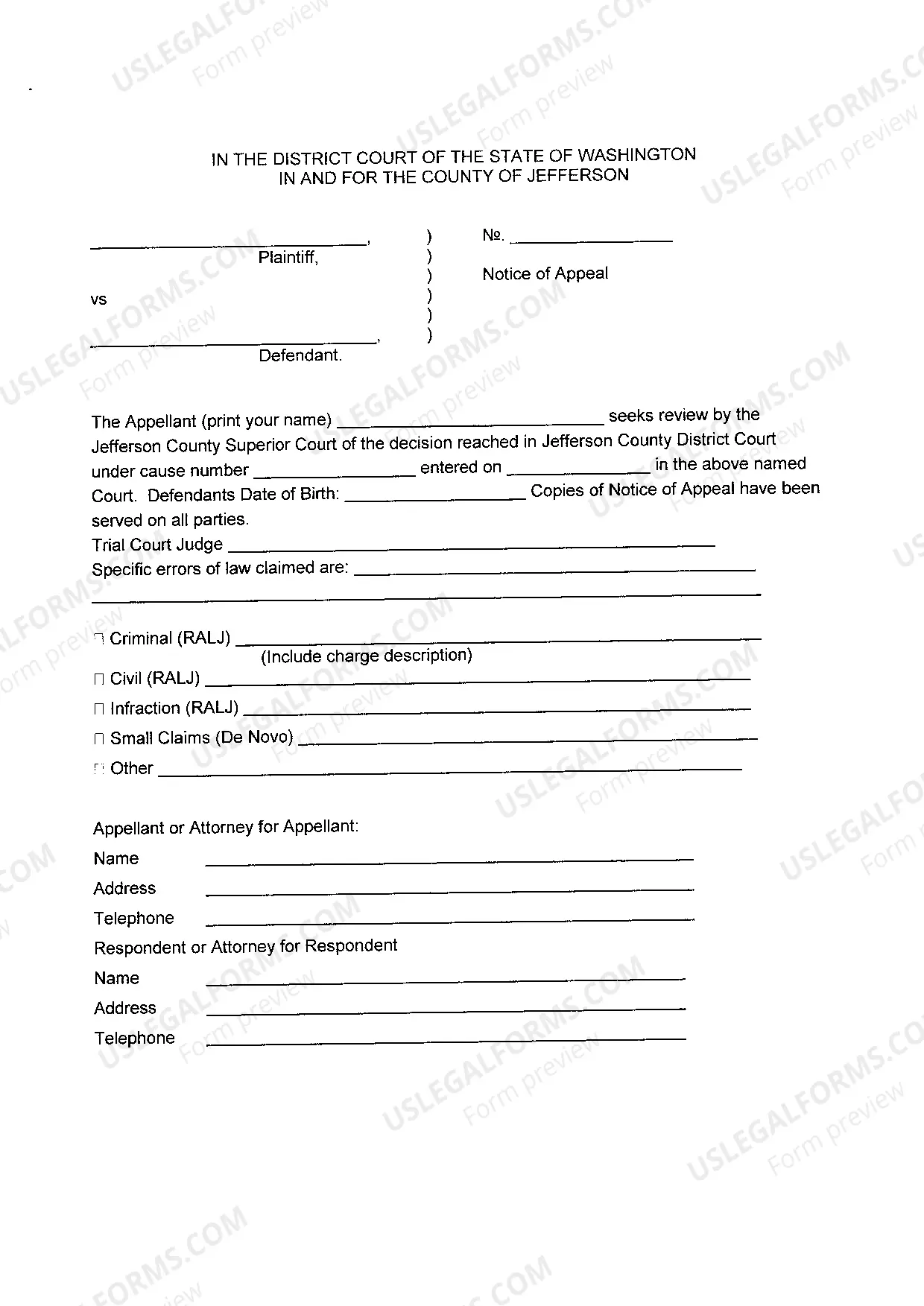 Preview Appeal Packet