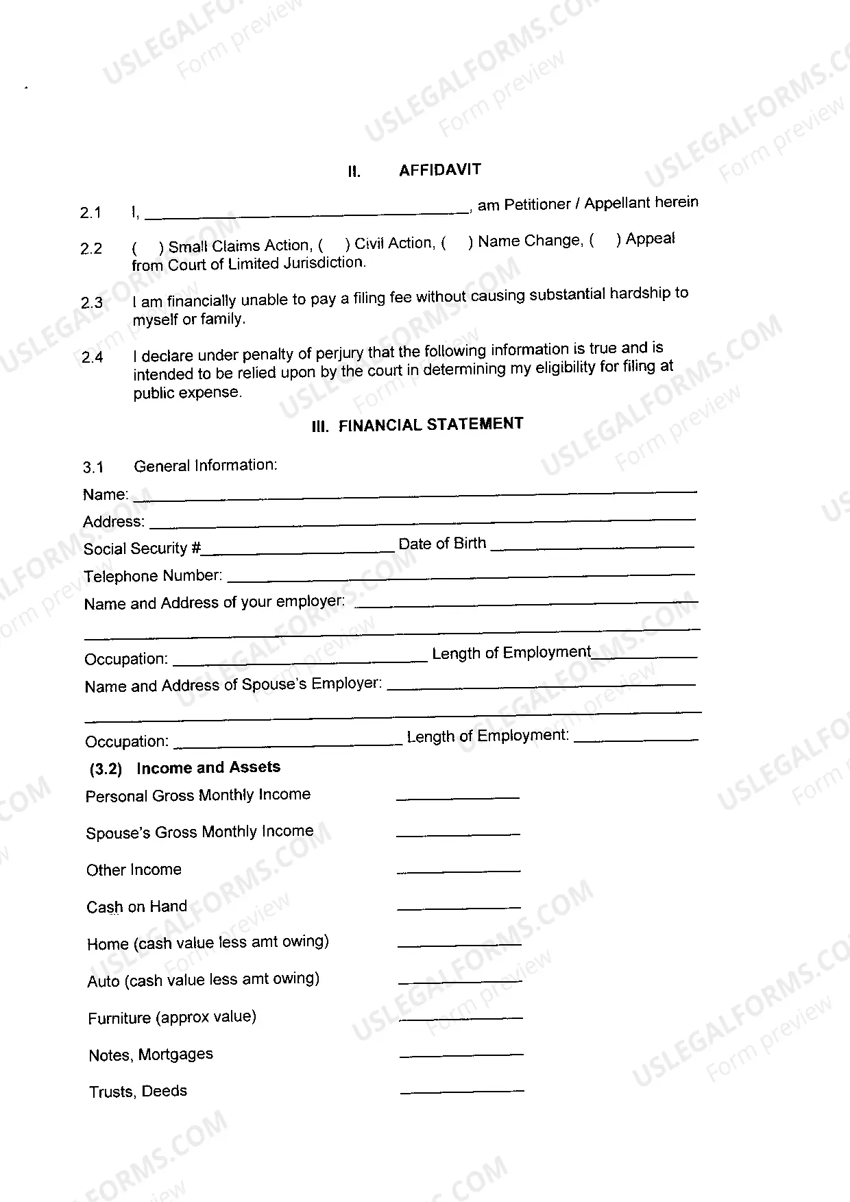 Preview Appeal Packet