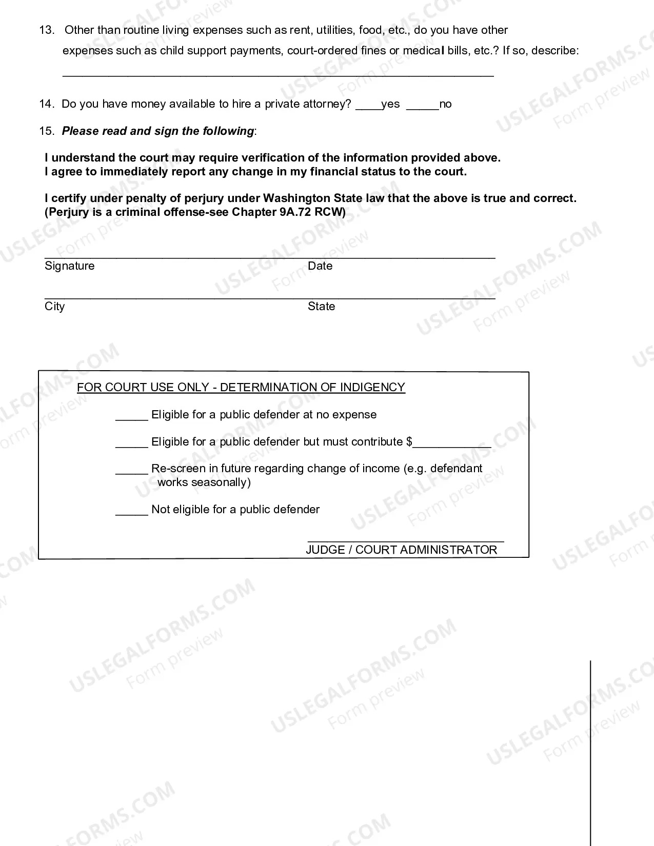 Preview Public Defender Application & Instructions