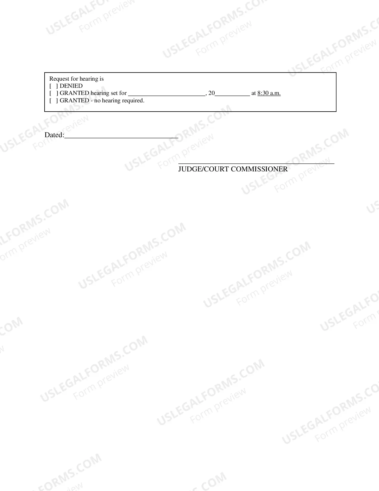 Preview Request to Rescind No Contact Order