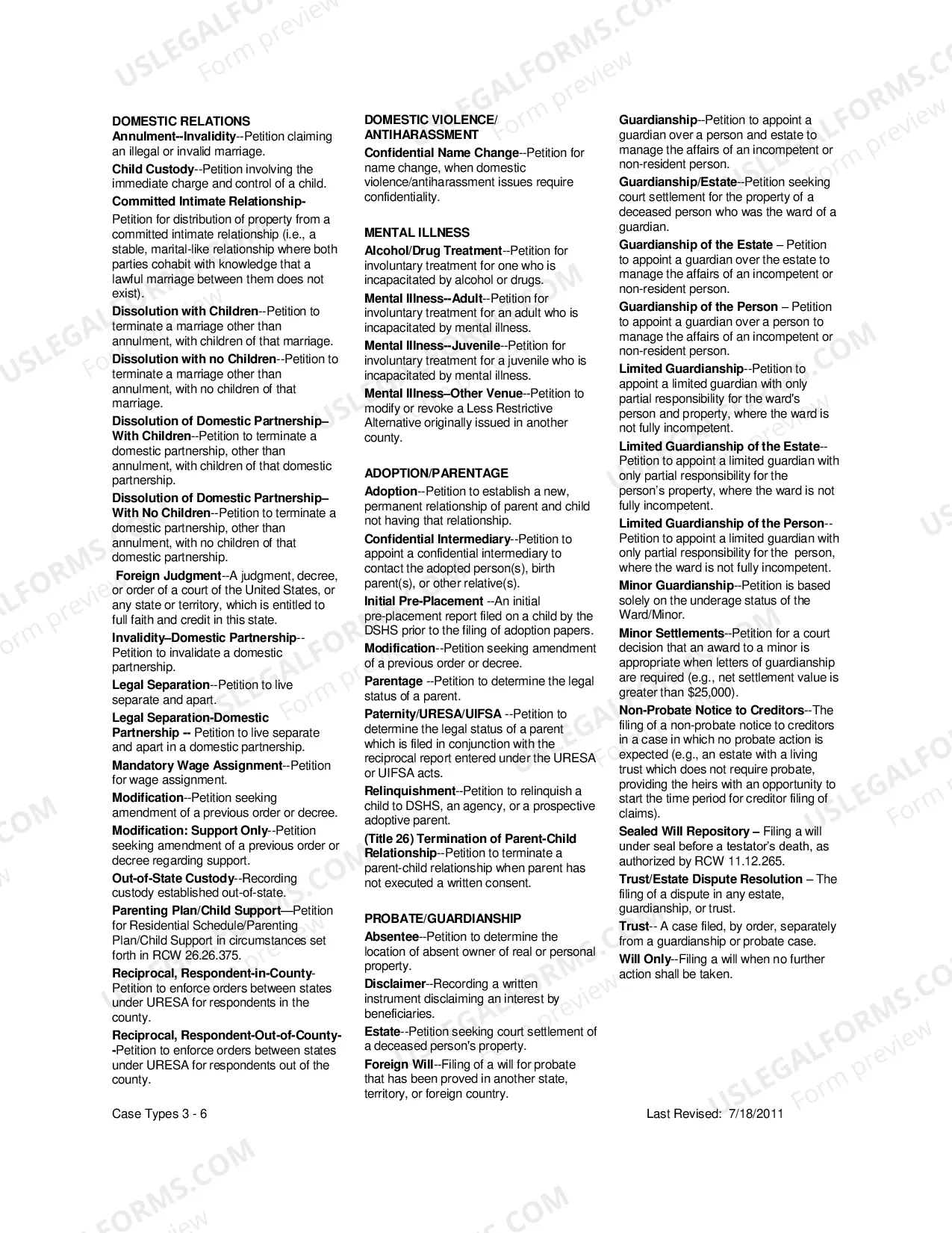 Preview Case Information Cover Sheet Case Types 3-6