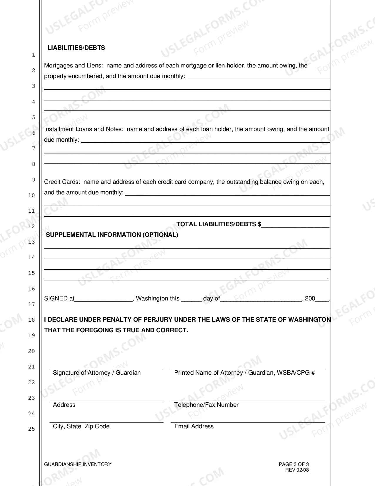 Preview Guardianship Inventory
