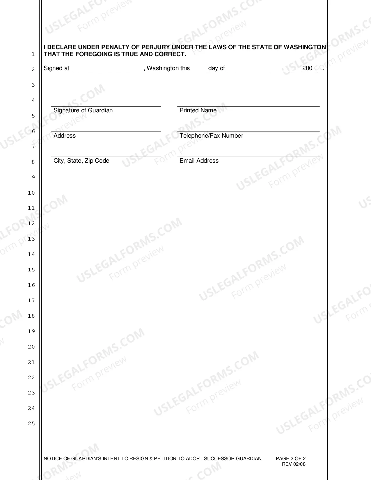 Preview Notice of Intent to Resign and Appoint Successor Guardian