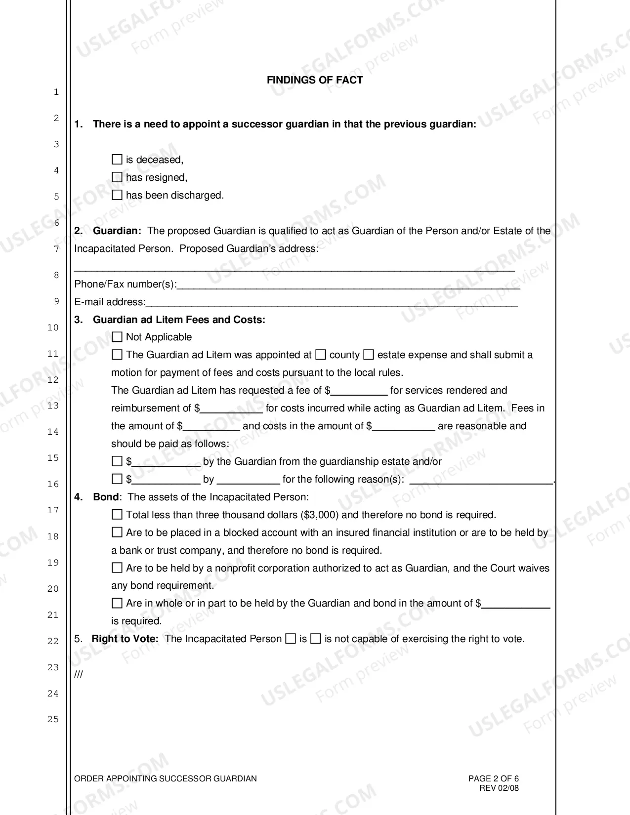 Preview Order Appointing Successor Guardian