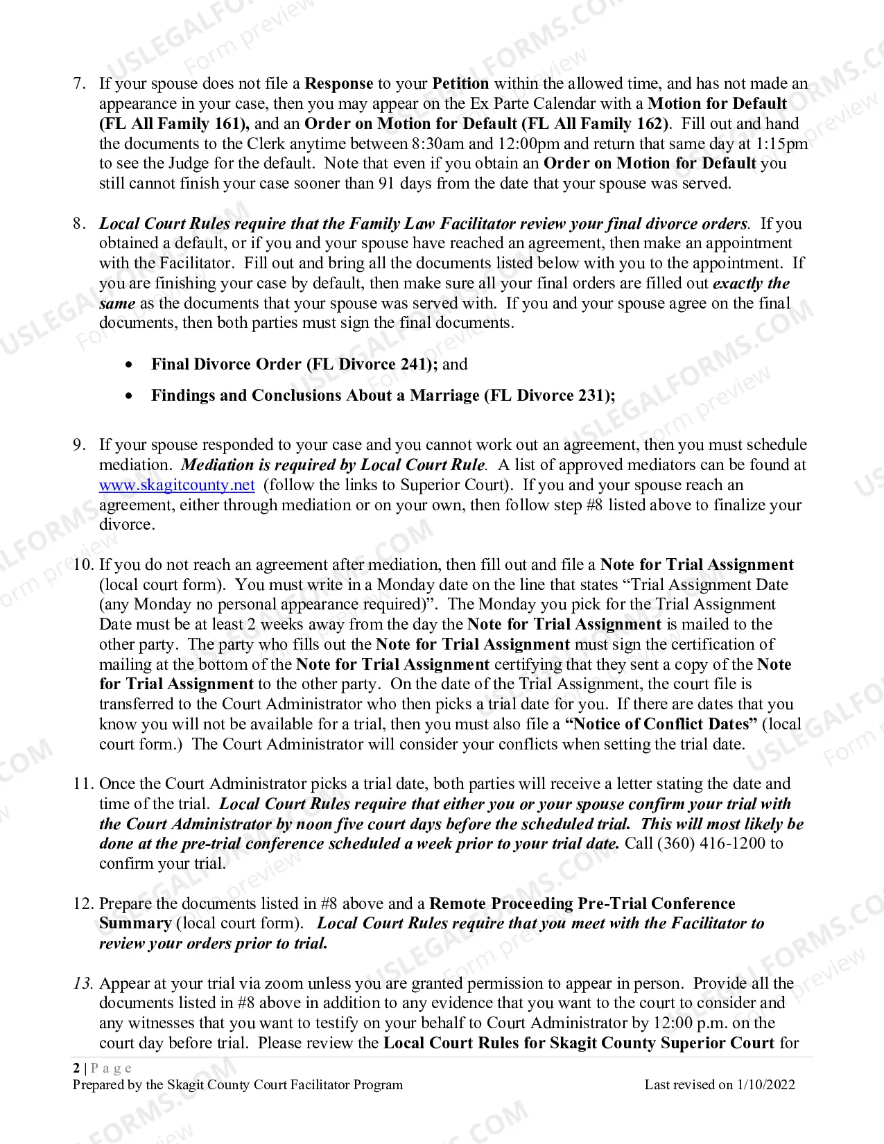 Preview Divorce without Children - Contested