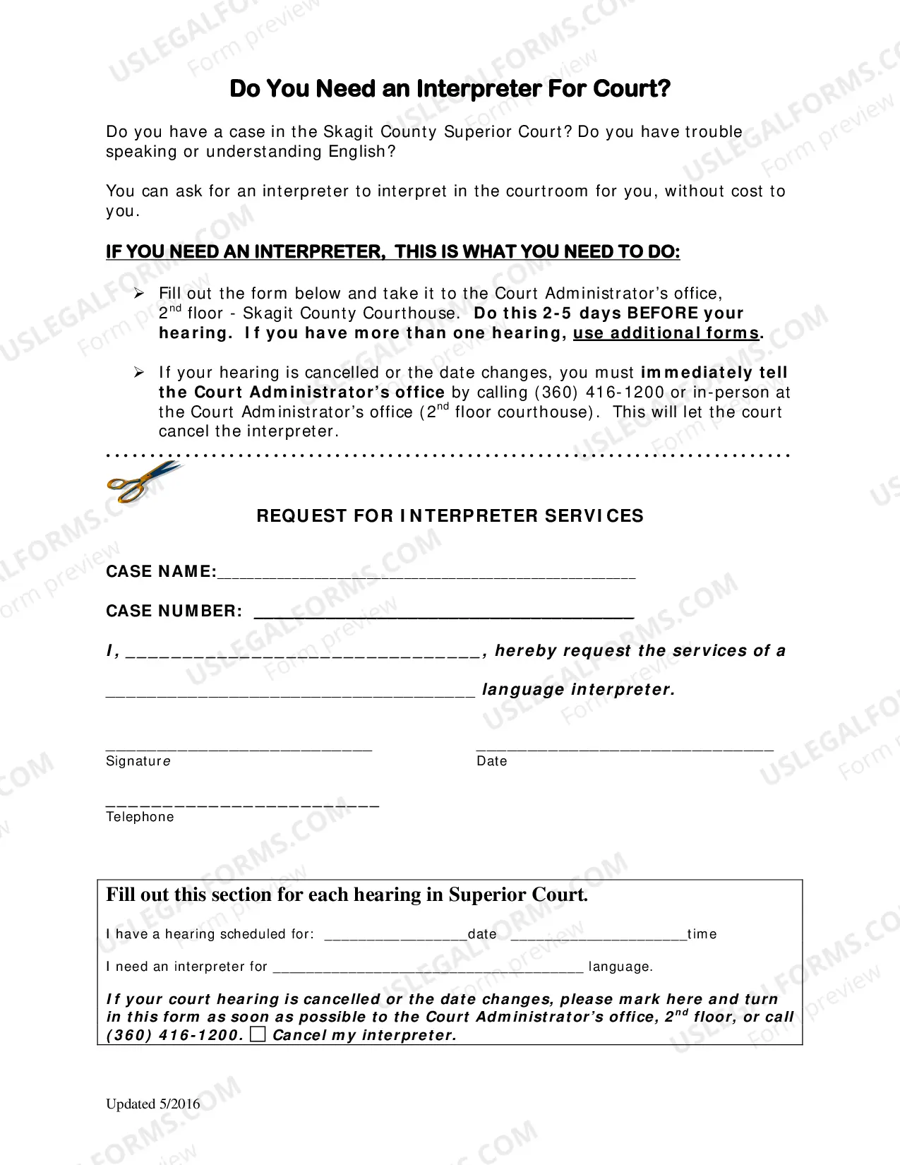 Preview Interpreter - Do you need an interpreter? Necesita un interprete de espanol que le asista en el tribunal?