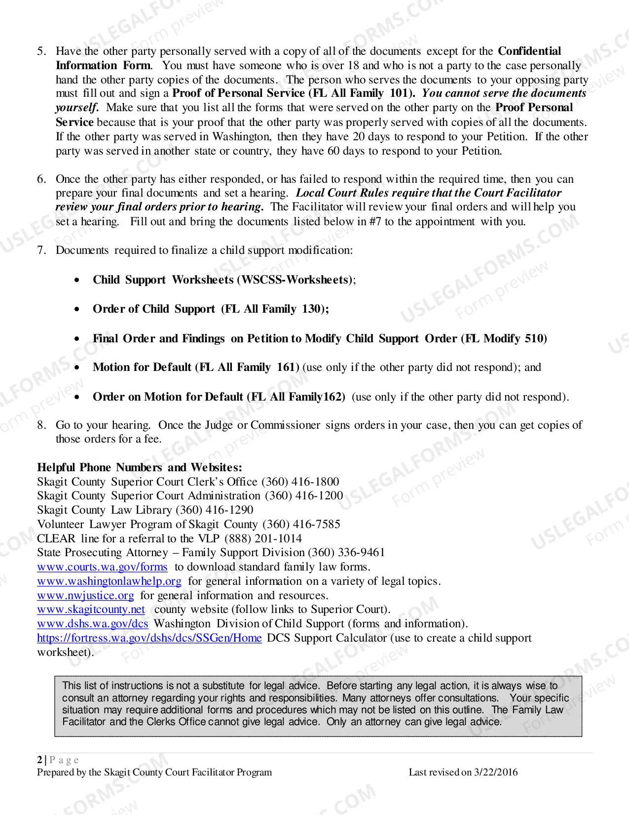 Preview Modification of Child Support - Contested