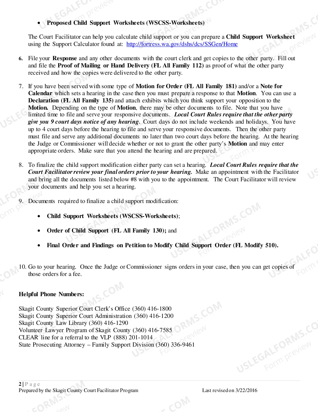 Preview Response to Petition - Modification of Child Support