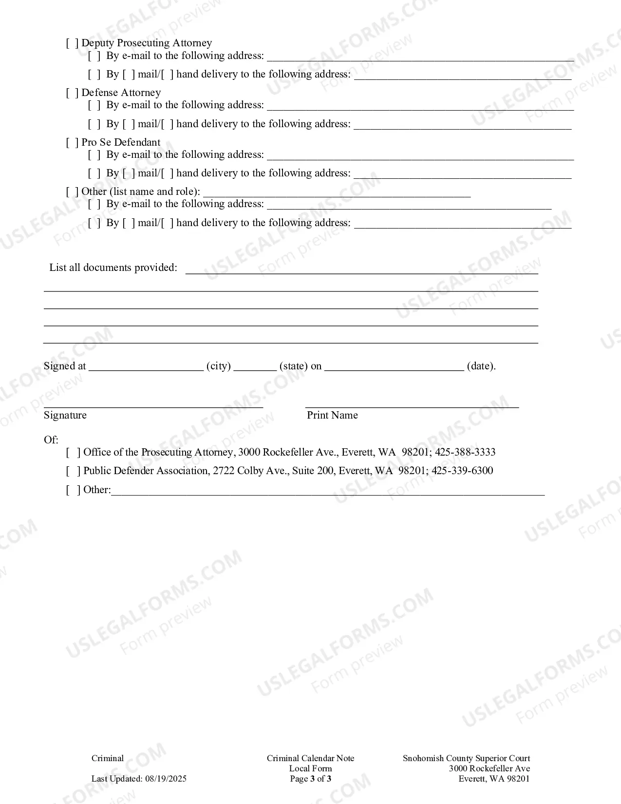 Preview Calendar Note - Criminal Motions