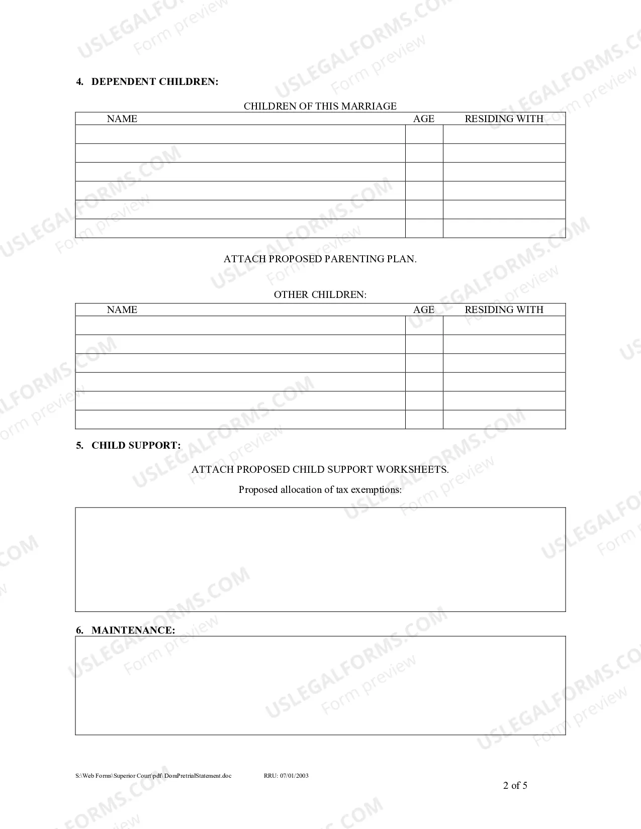 Preview Petitioners Respondents Pretrial Statement