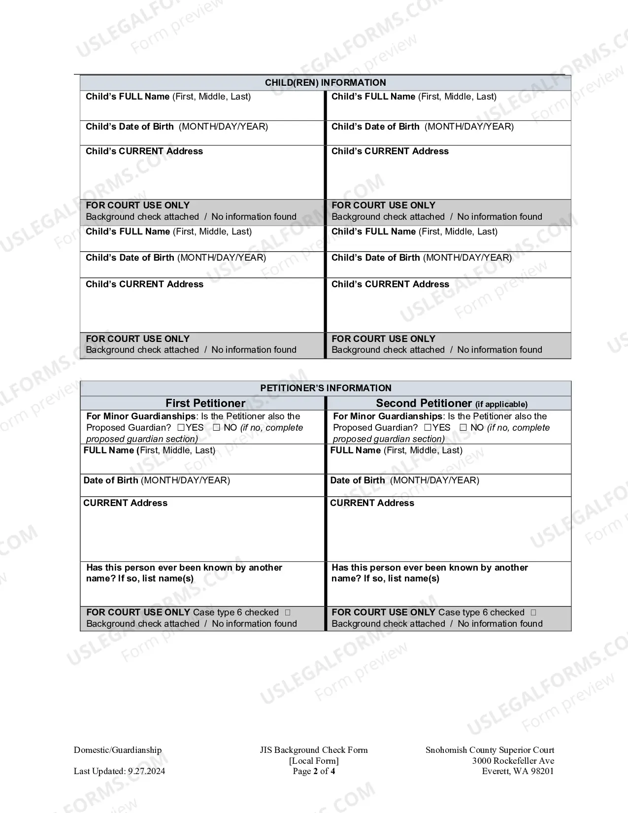 Preview Background Check (Permanent Parenting Plan)