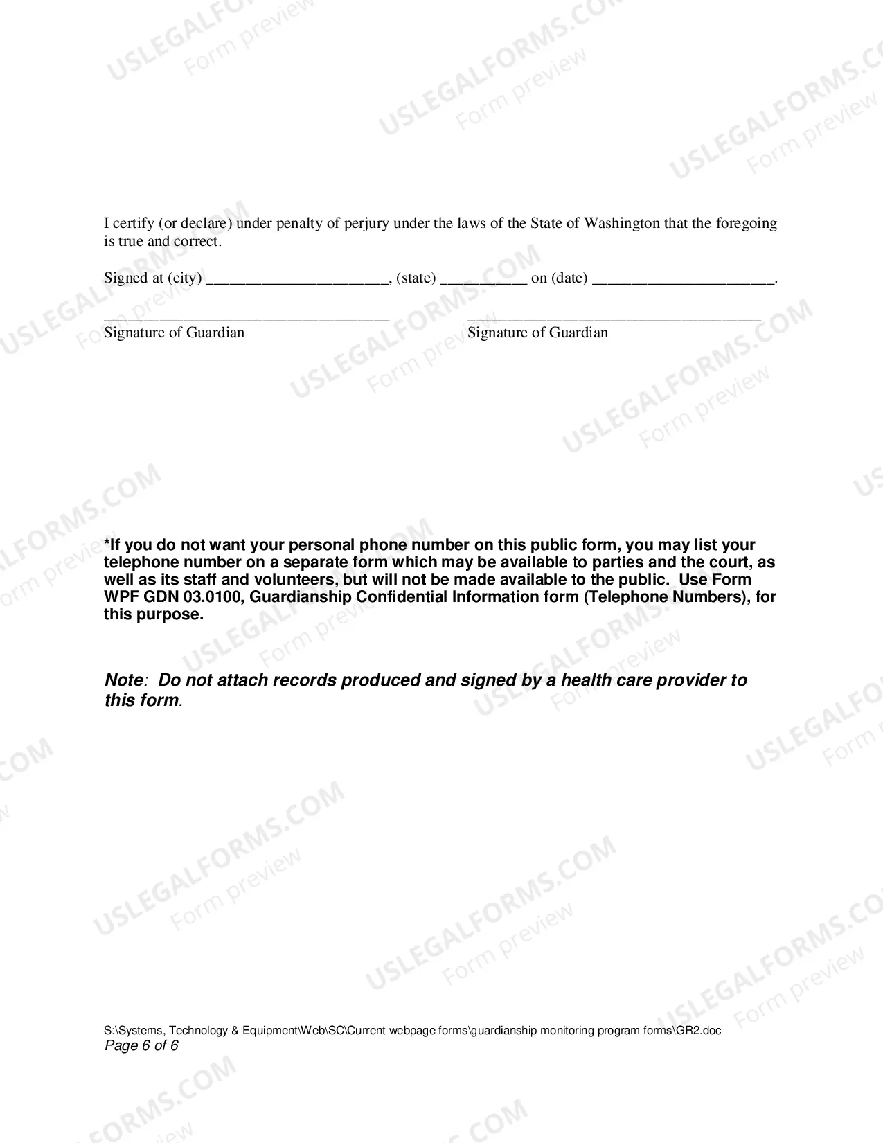 Preview Initial Personal Care Plan