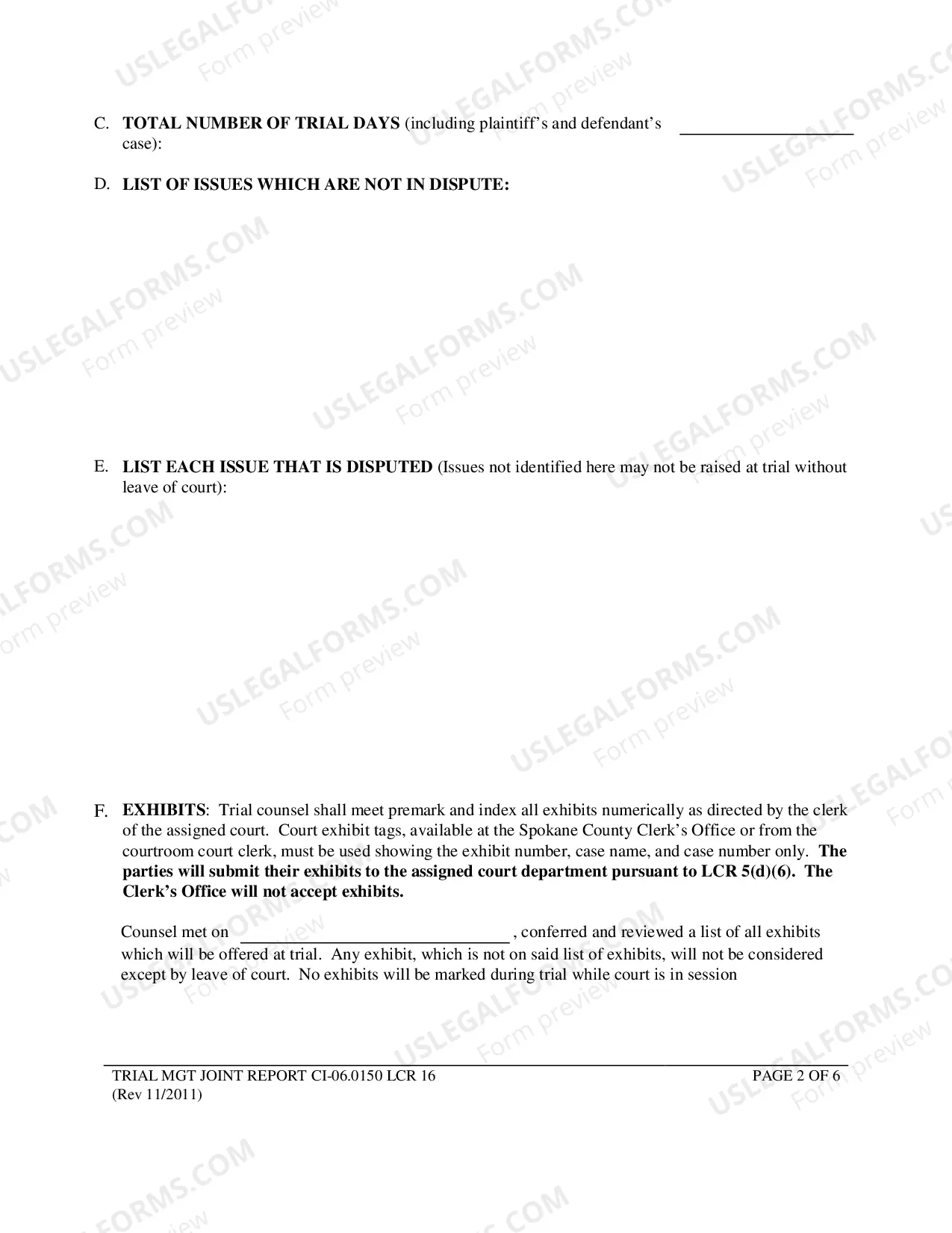 Preview Trial Management Joint Report