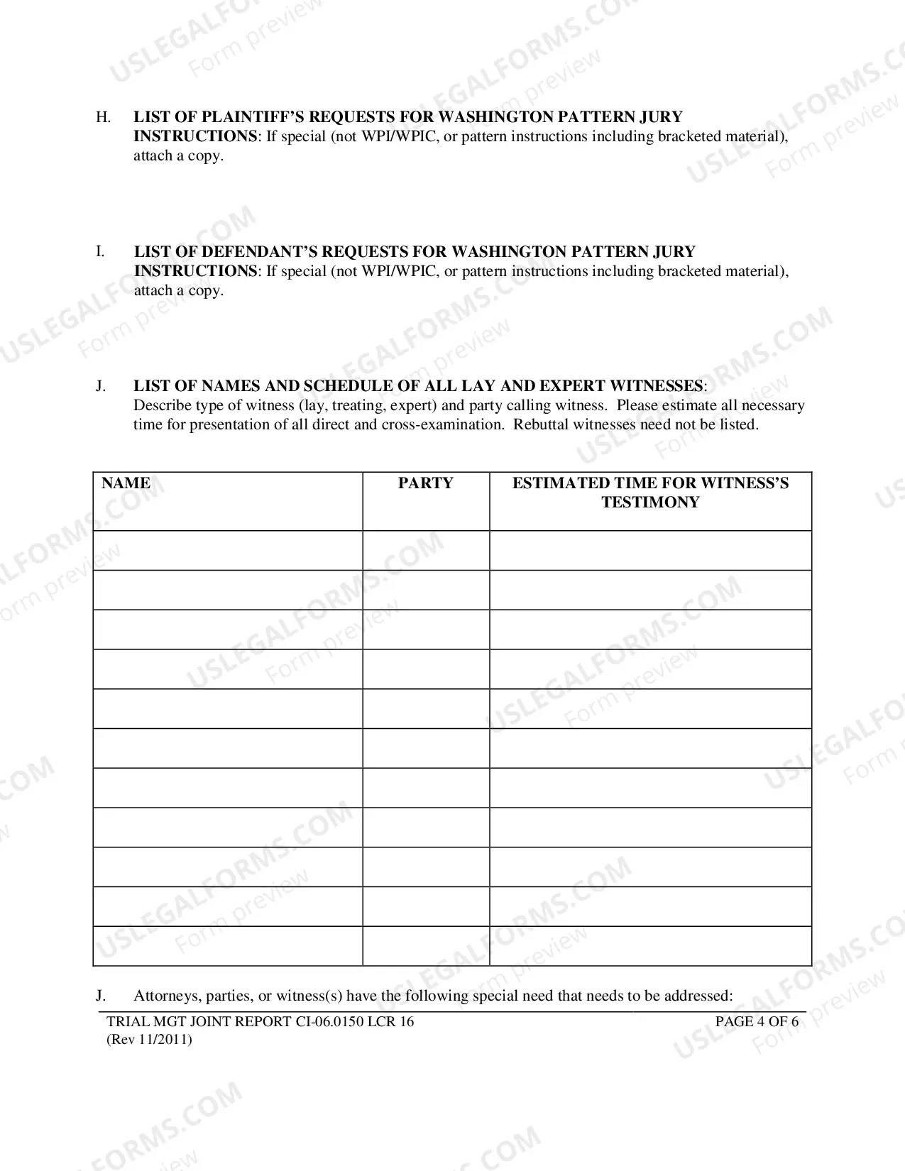 Preview Trial Management Joint Report