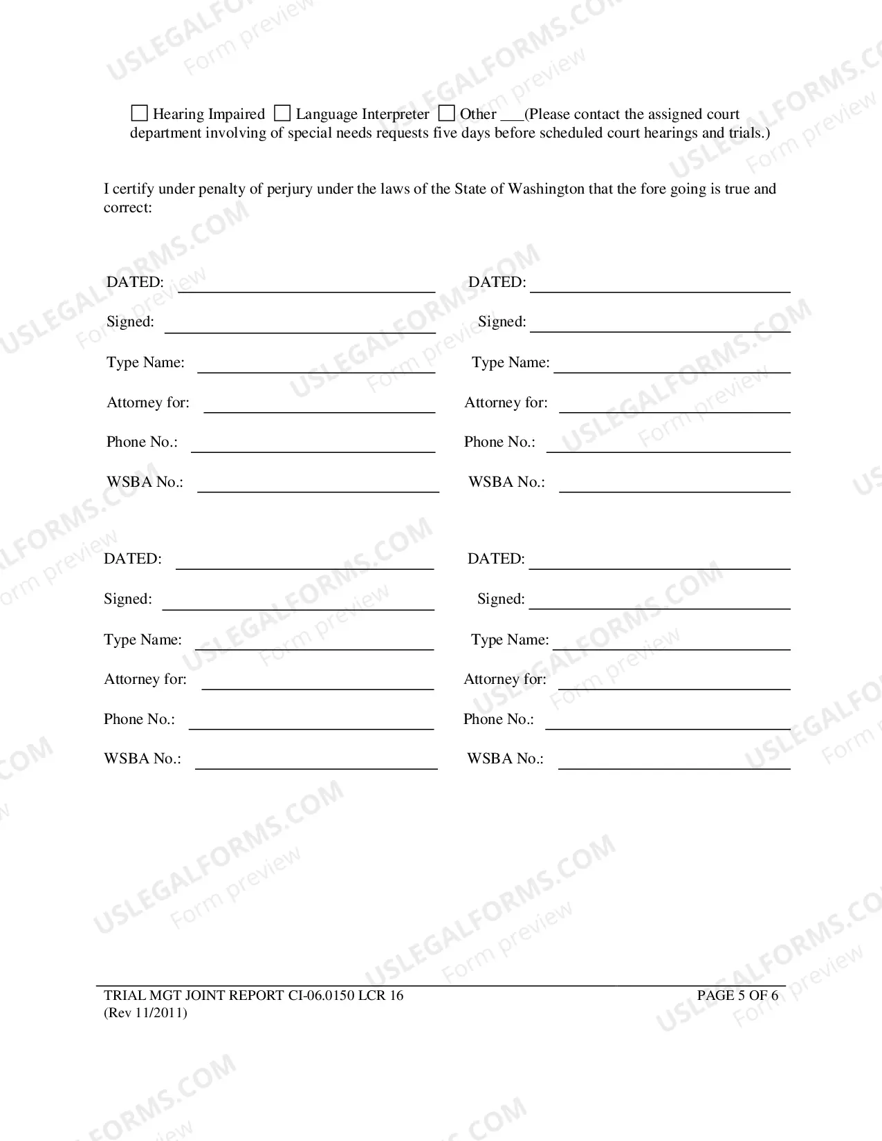 Preview Trial Management Joint Report