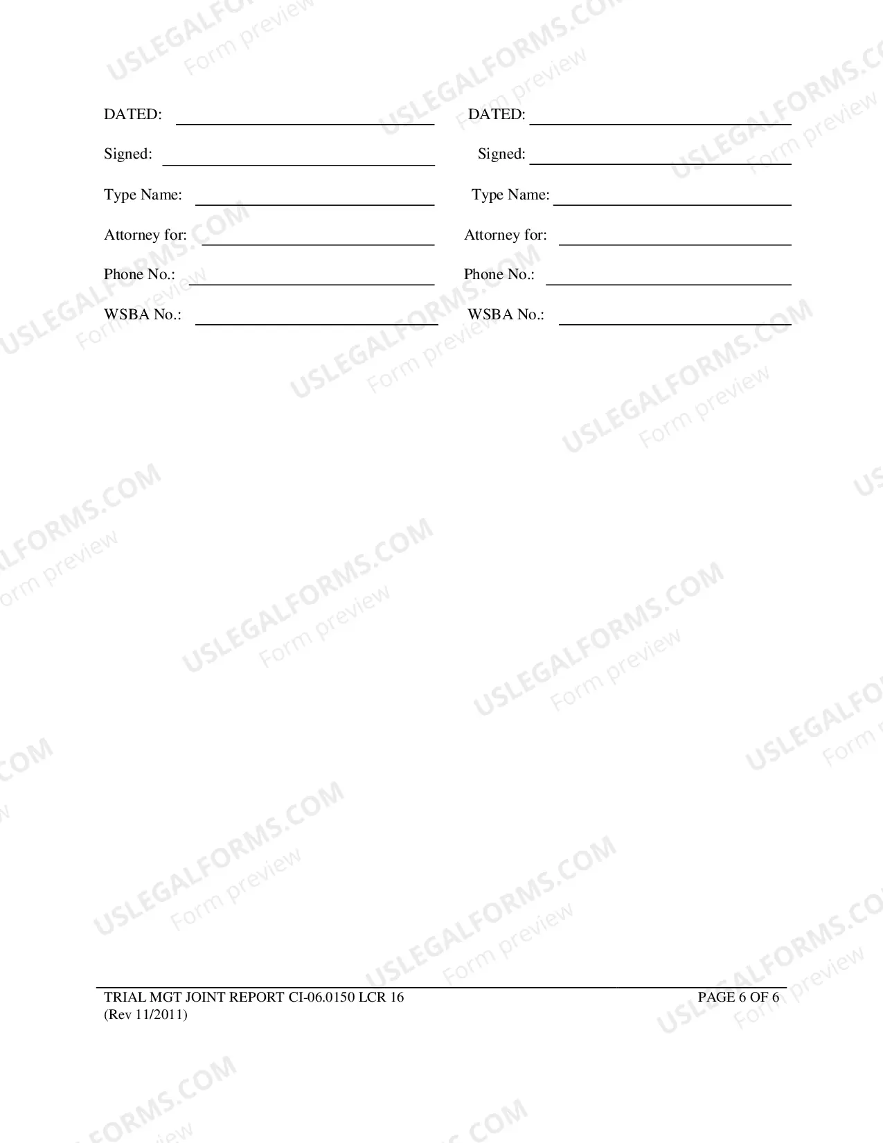 Preview Trial Management Joint Report