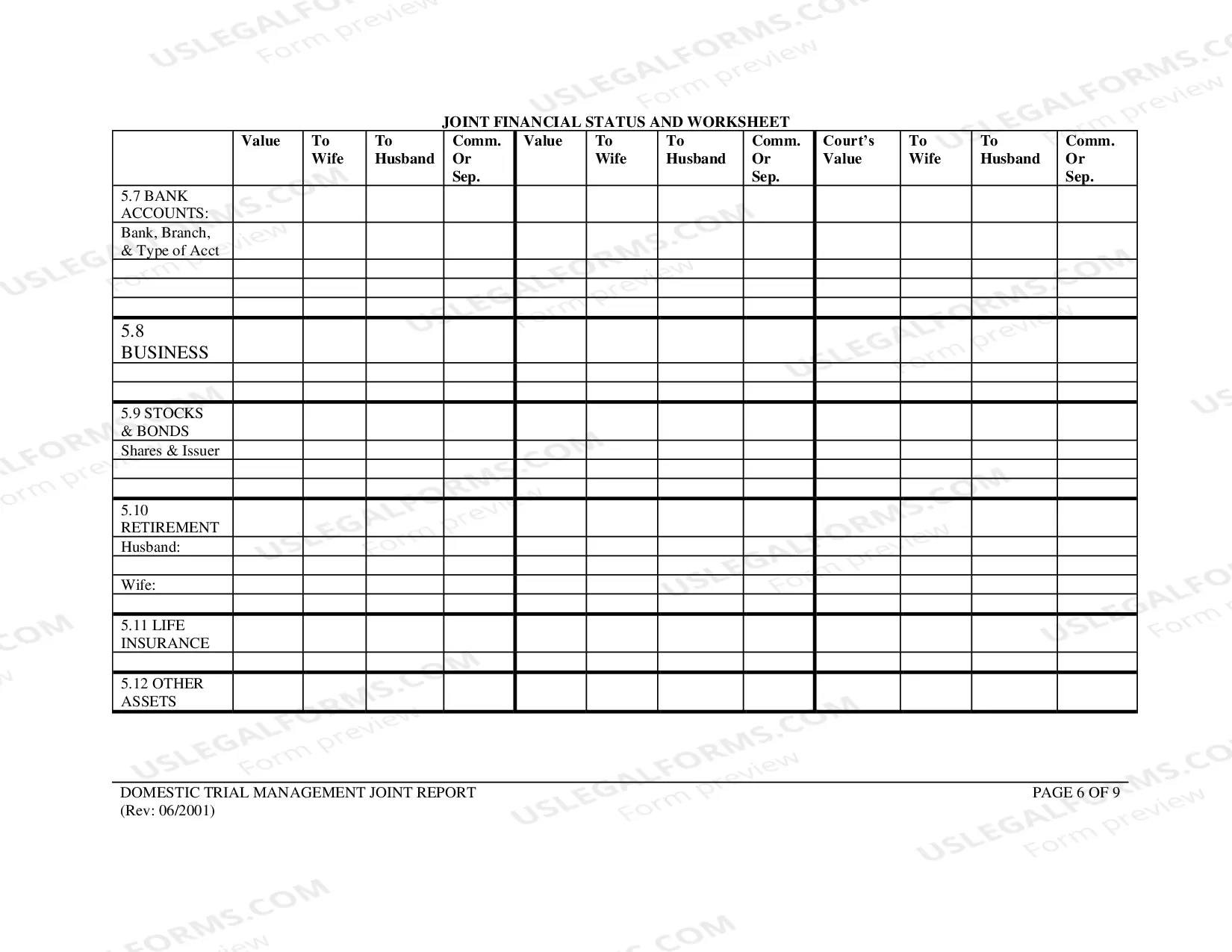 Preview Domestic Trial Management Joint Report