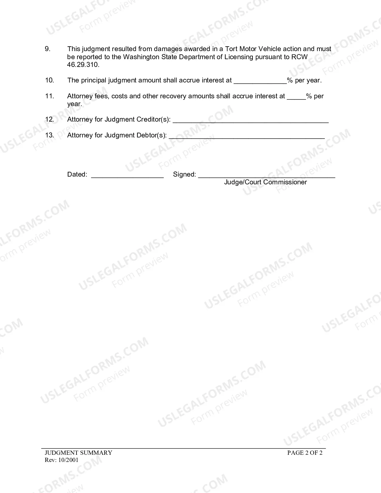 Preview Judgment Summary