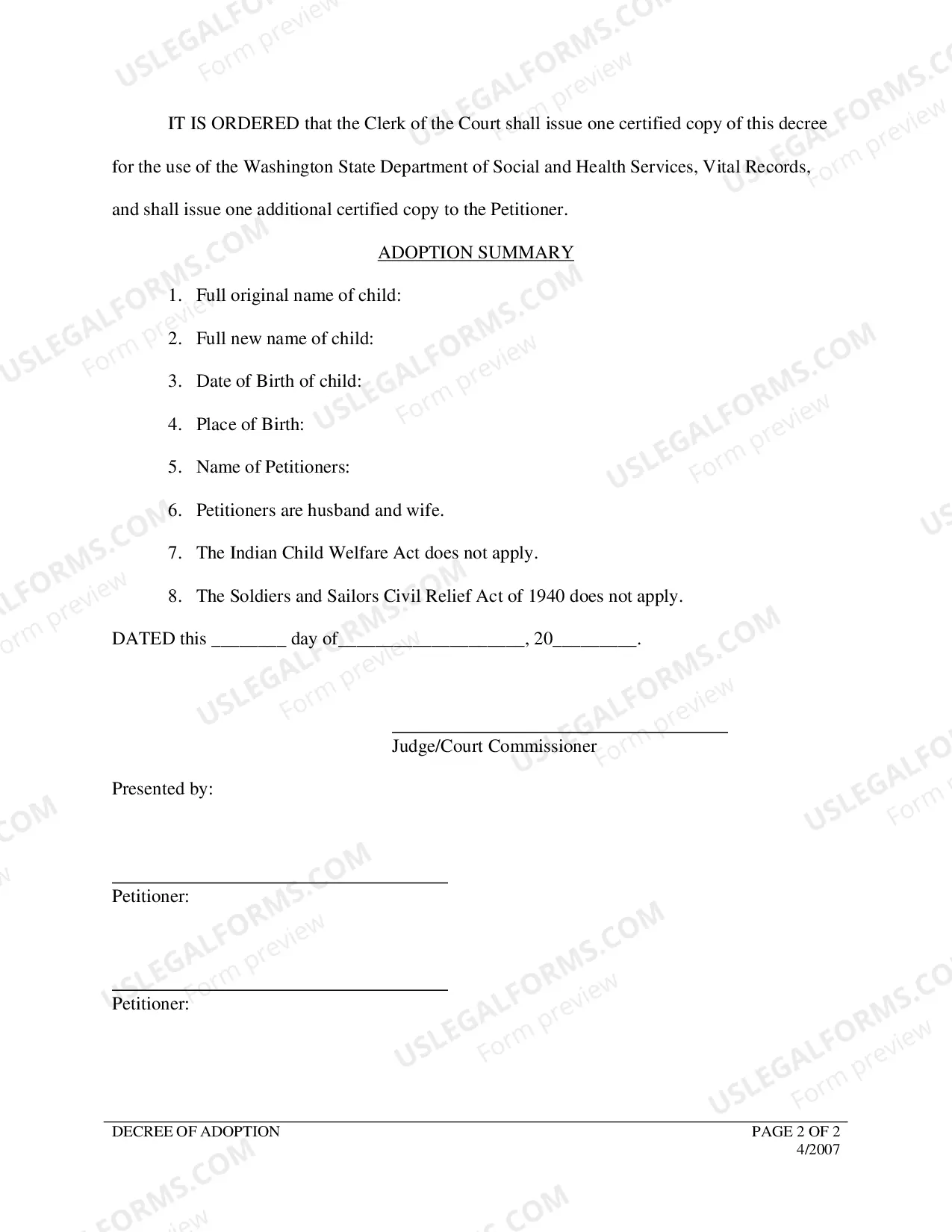 Preview Adoption - Decree