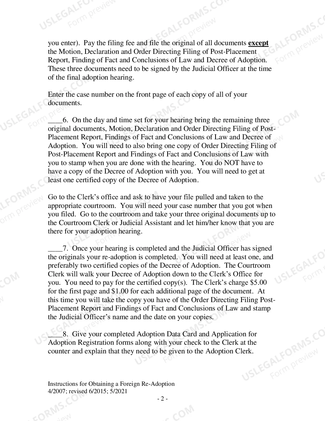 Preview Adoption Instructions
