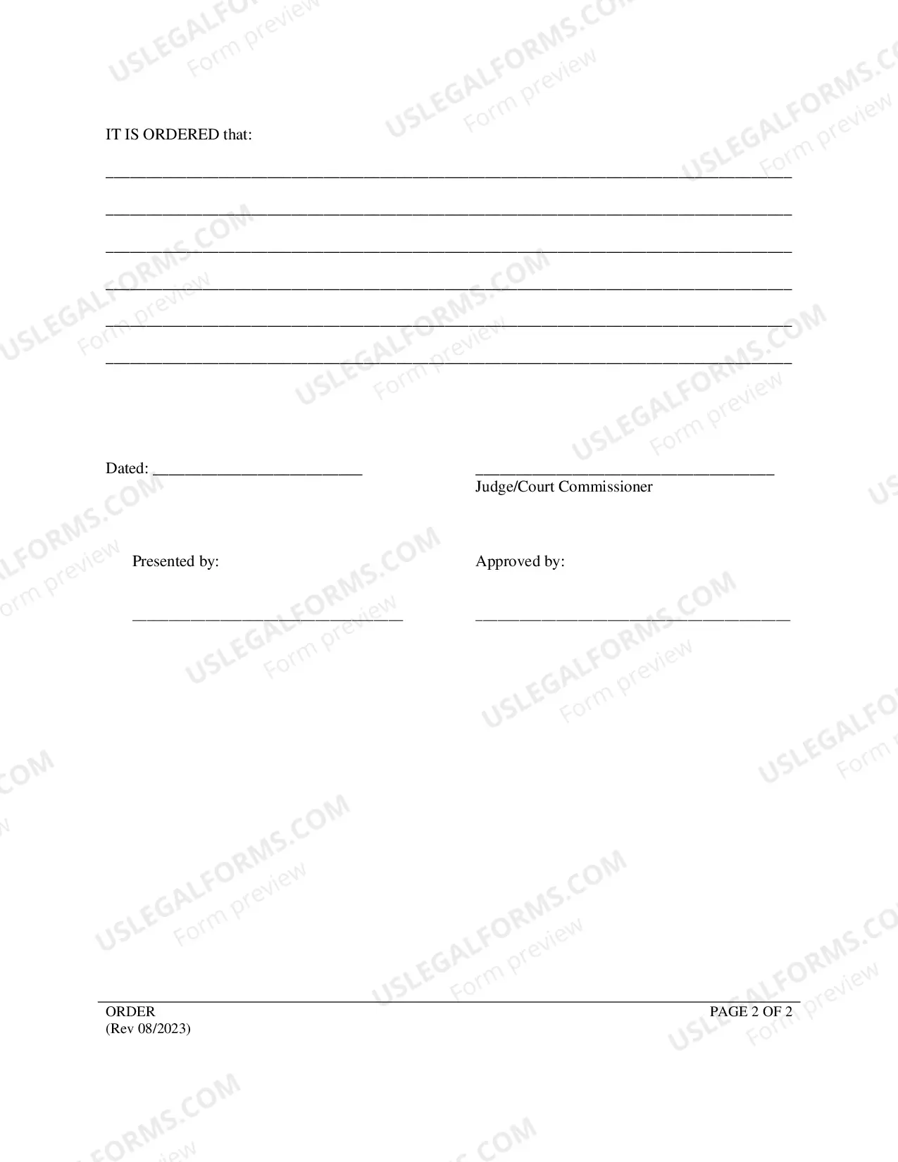 Preview General Order