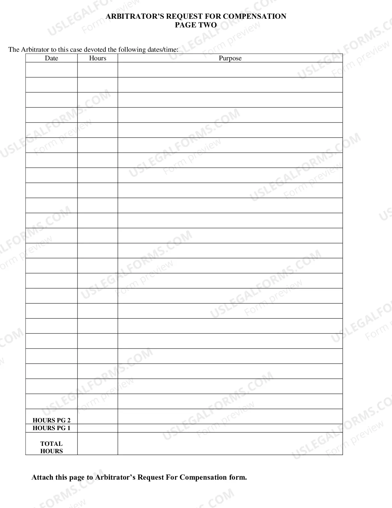 Preview Arbitrators Request For Compensation