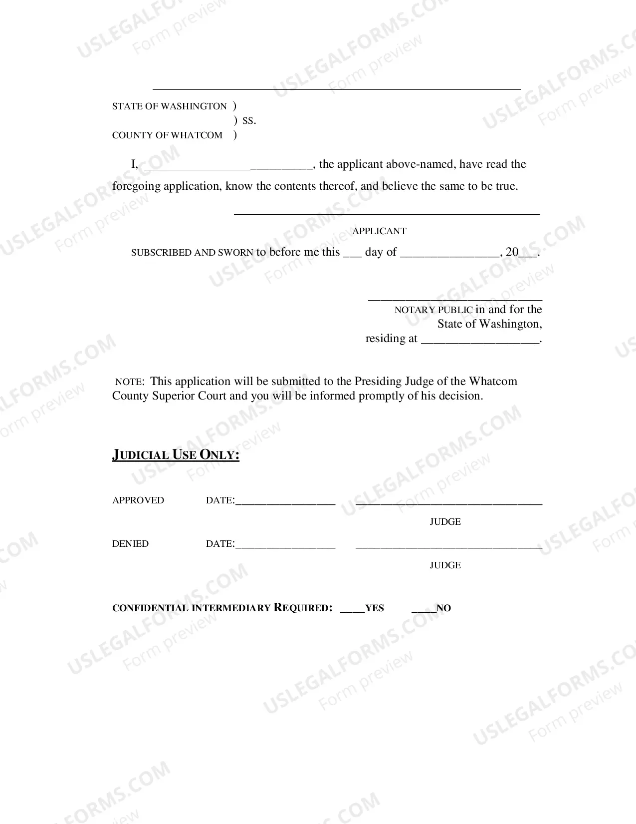 Preview Adoption Access Request Form