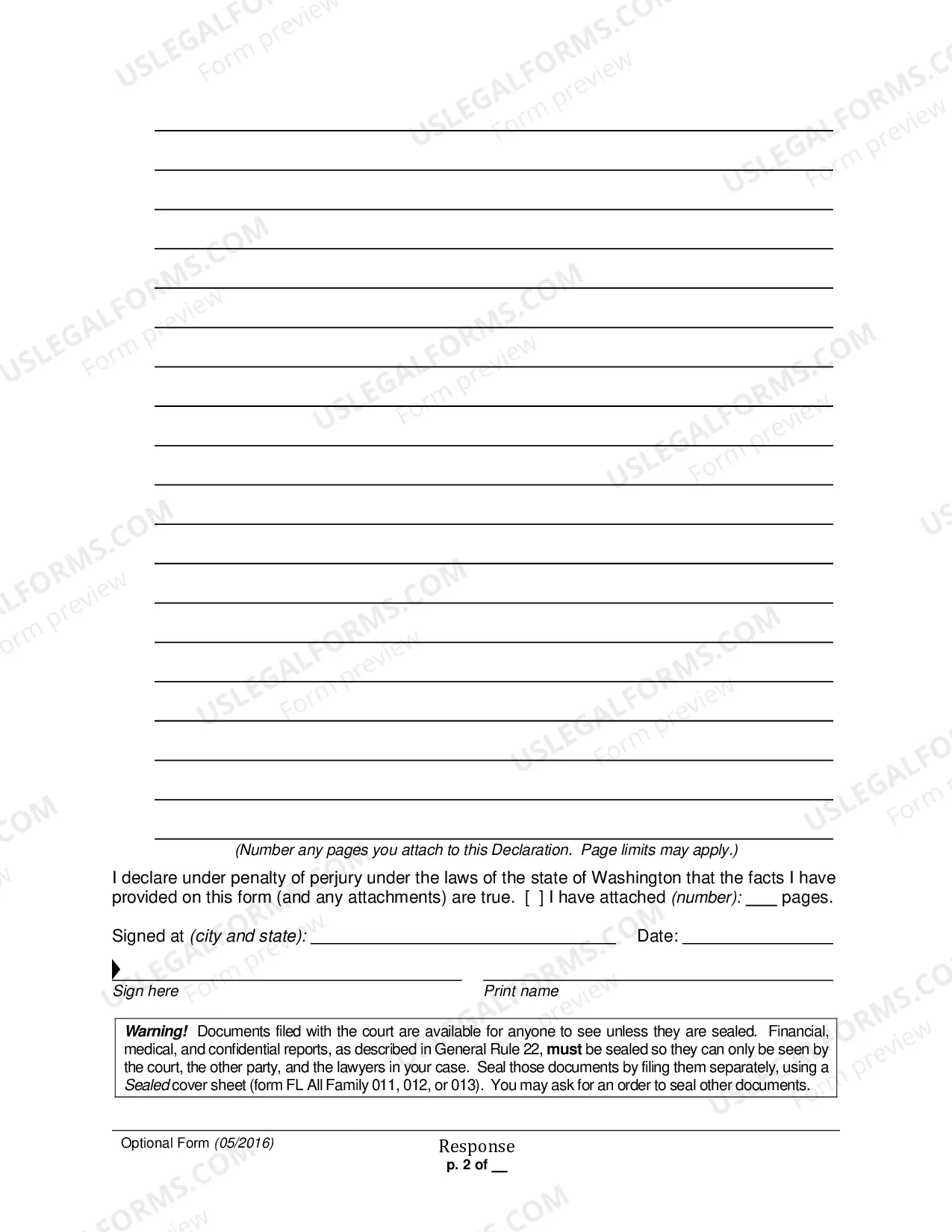 Preview Response Declaration