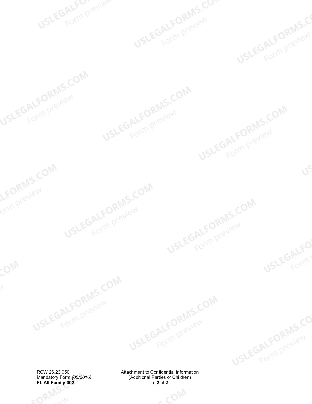 Preview Confidential Information Form Addendum
