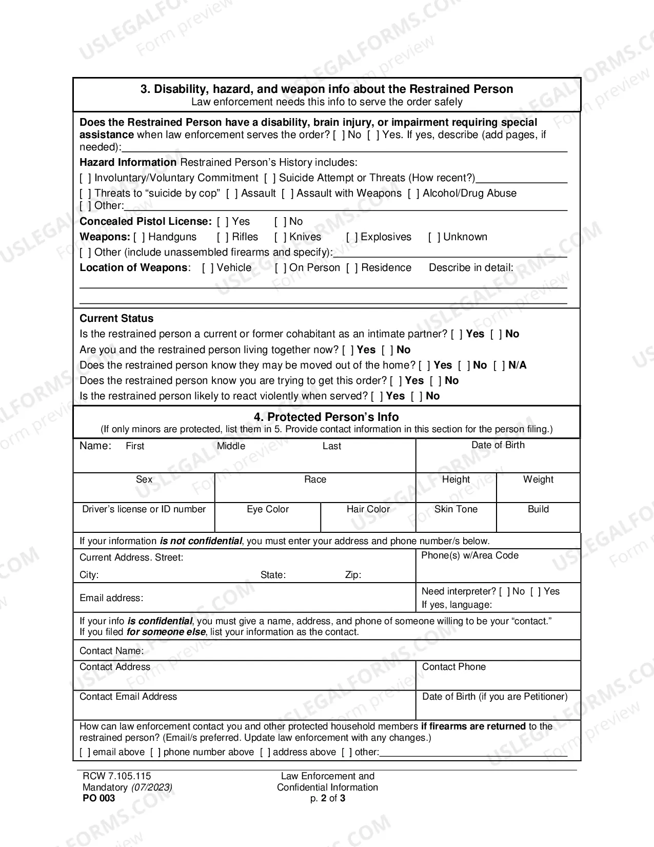 Preview Law Enforcement Info Packet