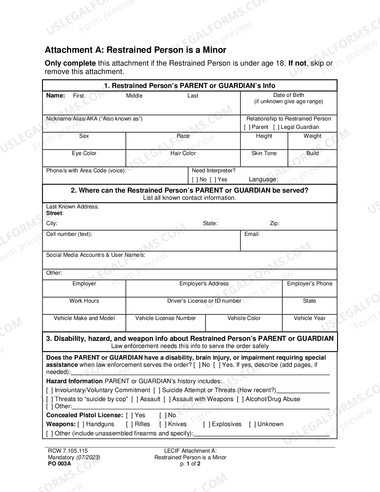 Preview Law Enforcement Info Packet