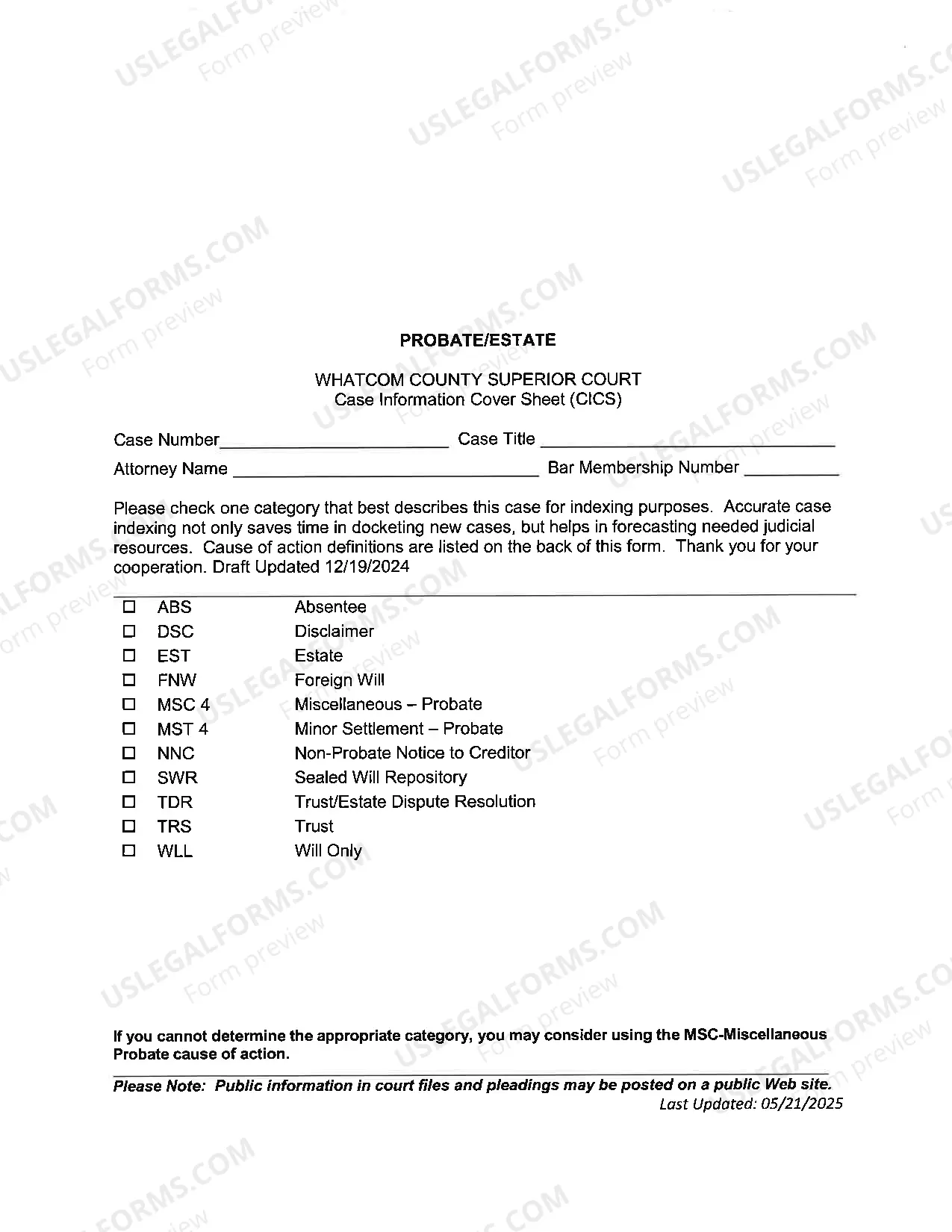 Preview Probate Without Will Information Packet